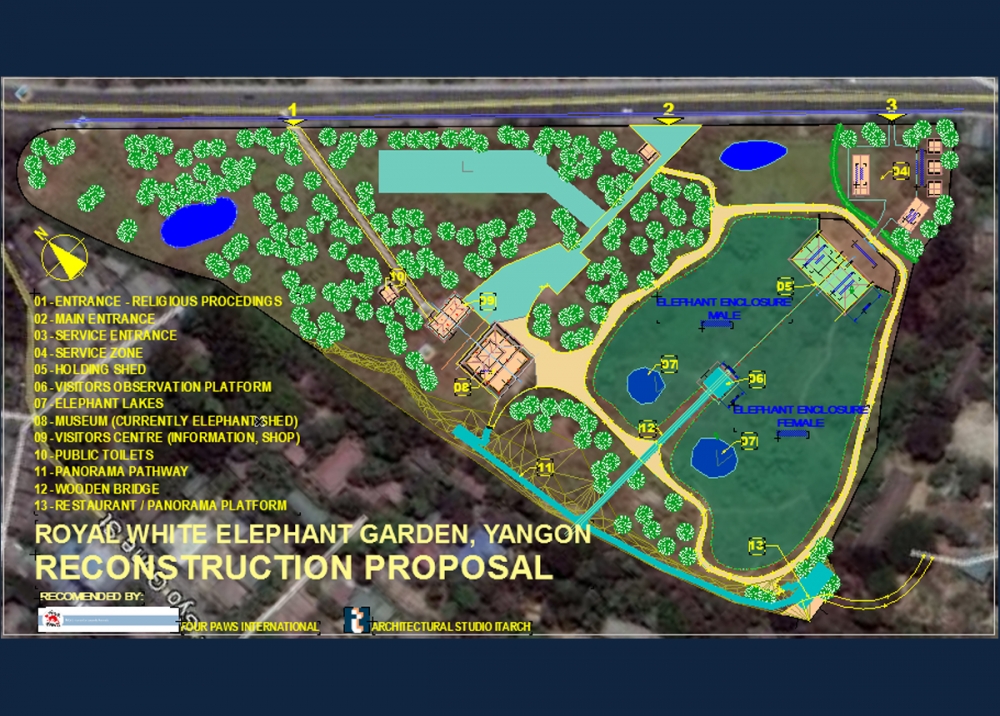 ROYAL WHITE ELEPHANT GARDEN, YANGON, MYANMAR - SITE LAYOUT - PROPOSAL